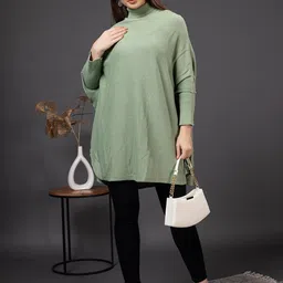 anouk mirage Anouk Lime Green High Neck Waterfall Shrug image 3