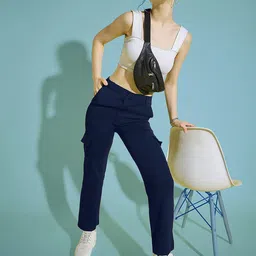 Dream Beauty Fashion Women Loose Fit High-Rise Cargos Trouser image 3