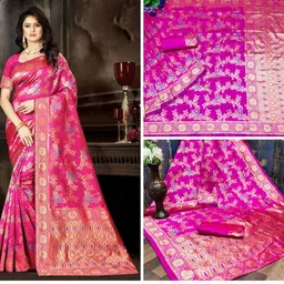 SAREEFLAME Woven Design Zari Banarasi Saree image 2