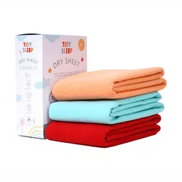 TIDY SLEEP Blue 3 Pieces Cotton Waterproof & Breathable Mattress Protectors-picture-14