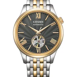 Citizen Mechanical Men Brass Round Dial & Stainless Steel Straps Analogue Watch NH9136-88H-image-56