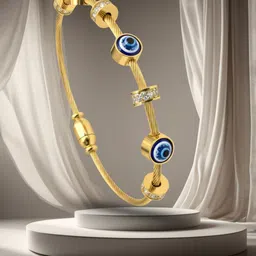 RKB Sales Women Cubic Zirconia Antique Gold-Plated Kada Bracelet-picture-21