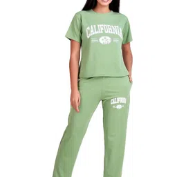 BOMBSHELL Striped Round Neck T-Shirt With Trousers Co-Ords image 3