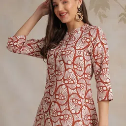 Anouk Rustic Women Ethnic Motifs Printed Mandarin Collar Top image 3