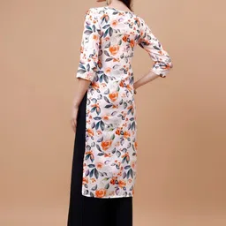 colorkosh Woven Design V-Neck Thread Work Thread Work Empire Kurti image 2