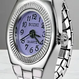 SAPRAA TRENDS Women Silver-Plated Stainless Steel Watch Ring-picture-27