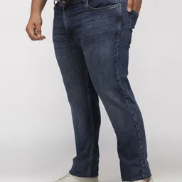 Big Hello - The Plus Life Men Regular Fit Mid-Rise Light Fade Jeans-picture-19