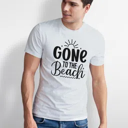 Seekbuylove Typography Printed Round Neck Pure Cotton Bio Finish T-shirt image 5