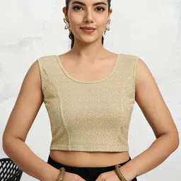 Trendmalls Women Embellished Stretchable Sleeveless Ready To Wear Saree Blouse-image-92