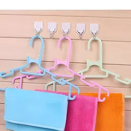 upkaranwale 6Pcs White Self Adhesive Wall Hooks image 3