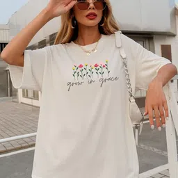 Moda Rapido Women Typography Printed T-shirt image 4