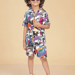 Ninos Dreams Boys Printed Shirt with Shorts-picture-12
