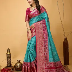DIVASTRI Woven Design Zari Art Silk Banarasi Saree image 3