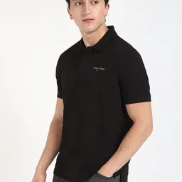 Tommy Hilfiger Men Solid Polo Collar Cotton T-shirt image 4