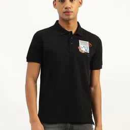 United Colors of Benetton Men Printed Polo Collar Pure Cotton Applique T-shirt-picture-24