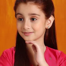 Ruby Raang Girls Gold-Plated Kundan Studded Teardrop Shaped Studs image 3