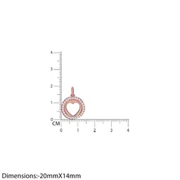 GIVA 925 Sterling Silver Rose Gold-Plated Cubic Zirconia Halo Heart Pendant with Chain image 4