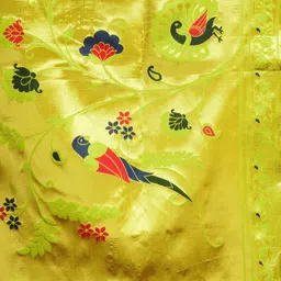 SANISA Ethnic Motifs Zari Silk Blend Handloom Saree image 2