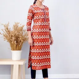Mystika Women Ethnic Motifs Printed Indie Prints Kurta image 5
