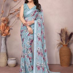 Mitera Floral Printed Block Print Saree-picture-5