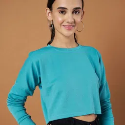 DTR FASHION Round Neck Long Sleeves T-shirt-image-99