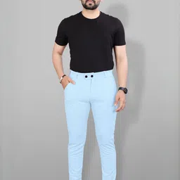 COMBRAIDED Men Easy Wash Mid Rise Regular Trousers image 3