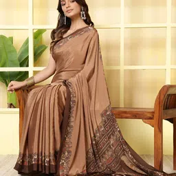 Meena Bazaar Paisley Printed Art Silk Saree image 4