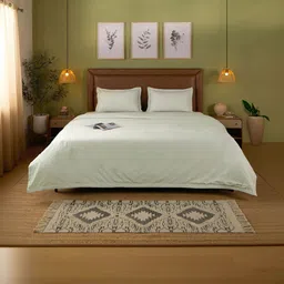 LIVSPACE Silver-Toned & Olive Green AC Room 110 GSM Dohar-image-38