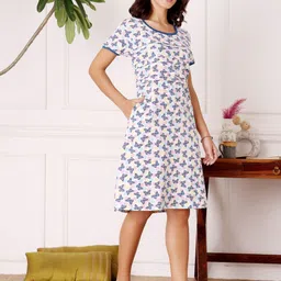 Bodycare Women Graphic Printed Round Neck Nightdress image 2