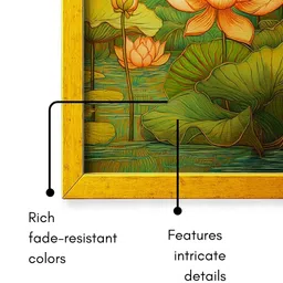 Sassyco Multicoloured & Olive Green MDF Other Wall Paintings image 3