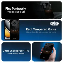 QRIOH Dark Walnut Real Printed Realme Narzo 80 Lite 5G Silicone Back Case image 5