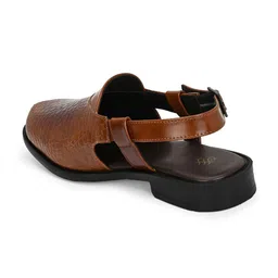 House of Pataudi Men Textured Ethnic Mules image 4