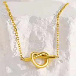 AQUASTREET 18K Gold-Plated Stainless Steel Contemporary Pendants With Chains-picture-37