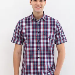 Allen Solly Men Slim Fit Opaque Checked Casual Shirt-picture-26
