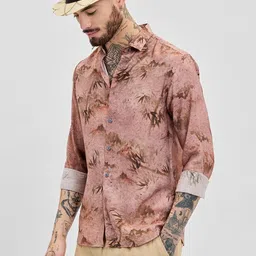 Snitch Men Smart Slim Fit Opaque Printed Casual Shirt image 1