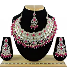 VATSALYA creation Gold-Plated Artificial Stones Alloy Jewellery Set-picture-48