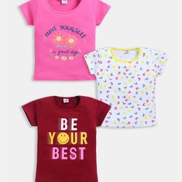Here&Now X Game Begins Girls Set of 3 Printed T-shirt-picture-47