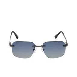 KOSCH ELEMENTE Men Blue Lens & Silver-Toned Square Sunglasses with image 2