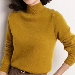 HERE&NOW Women Long Sleeves Turtle Neck Cashmere Pullover-picture-34