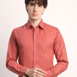 THE BEETEL HOUSE Men Smart Regular Fit Spread Collar Solid Cotton Casual Shirt-picture-11