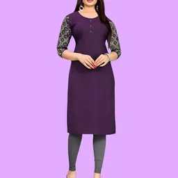 Coft Women Geometric Checked Keyhole Neck Cold-Shoulder Sleeves Kurta-image-9
