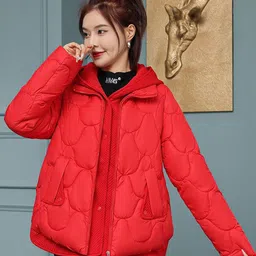 Sztori Women Hooded Solid Quilted Jacket-picture-17