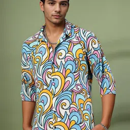 Rigo Men Comfort Opaque Printed Casual Shirt-picture-40