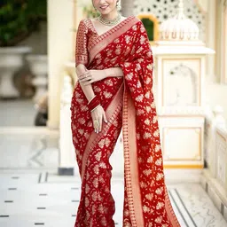 Mitera Woven Design Zari Banarasi Saree image 2