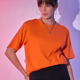 Buy New Trend Round Neck New Basics Cotton Oversized T-shirt-picture-28