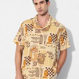 The Souled Store Garfield All Star Graphic Printed Casual Shirt-image-59