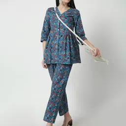 JANAKDULARI CREATION Printed Pure Cotton Top With Trousers image 1
