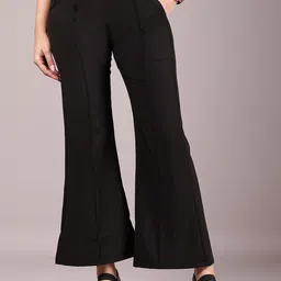 V-Mart Women Mid-Rise Cotton Wide Leg Trousers-picture-26
