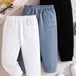 INCLUD Boys Pack Of 3 Ribbed Relaxed Fit Joggers-image-1