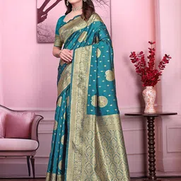 Pionex Woven Design Pure Silk Ready To Wear Banarasi Saree image 4